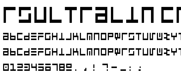 Rsultralin_Cn font