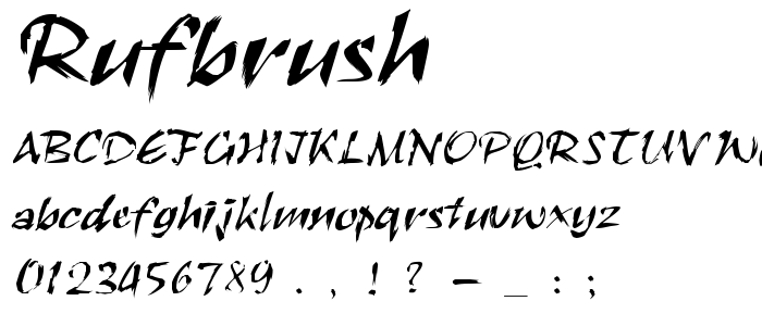 Rufbrush font