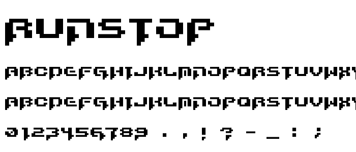 Runstop font