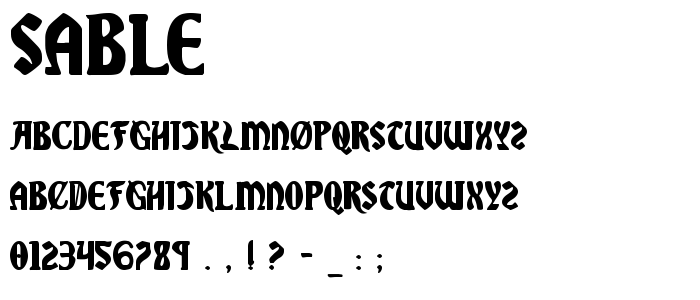 Sable font