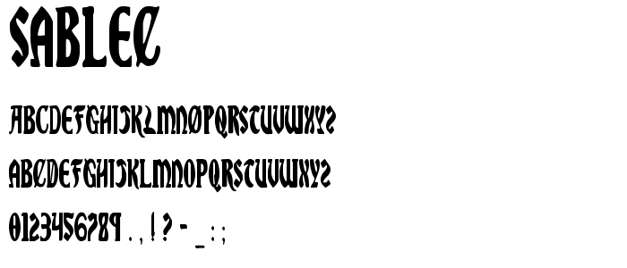 Sablec font