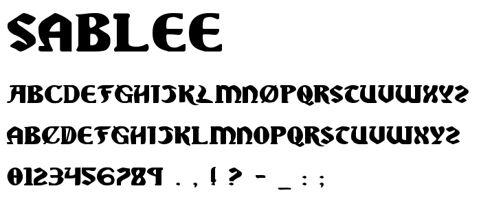 Sablee font