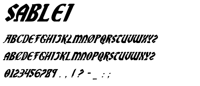 Sablei font