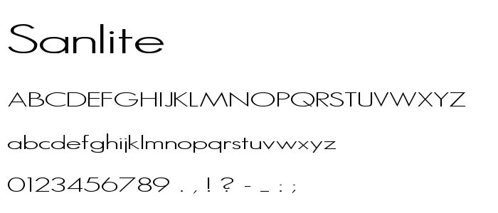 Sanlite font