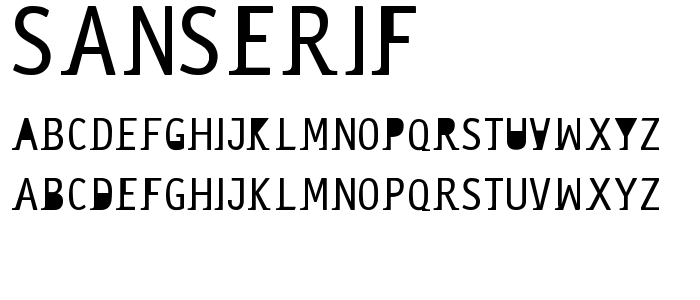 Sanserif font