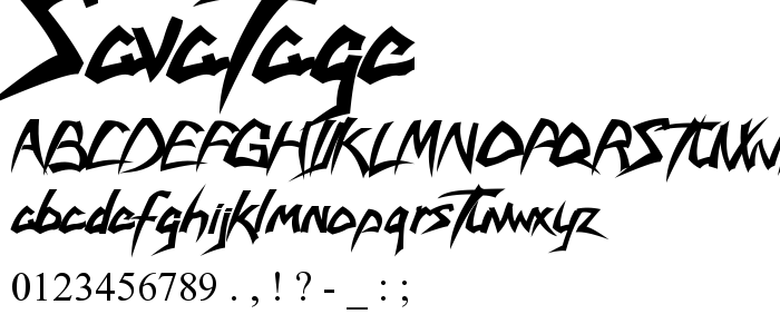 Savatage font