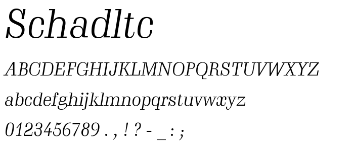 Schadltc font