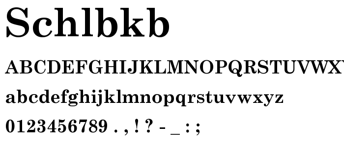 Schlbkb font