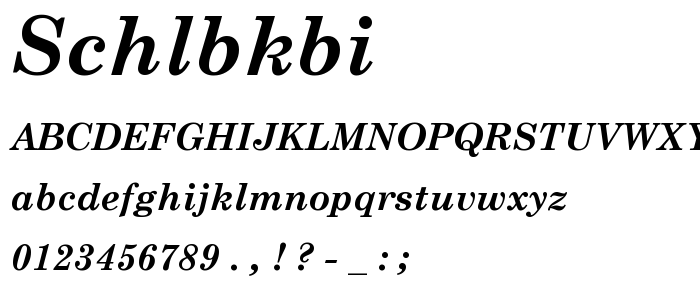 Schlbkbi font