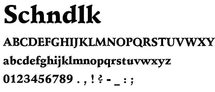 Schndlk font