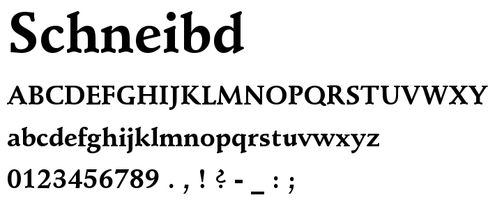 Schneibd font