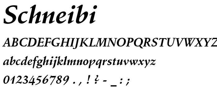 Schneibi font