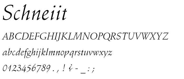 Schneiit font