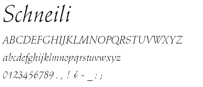 Schneili font