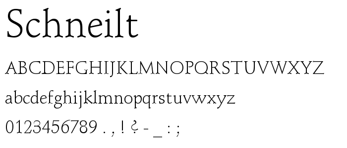 Schneilt font