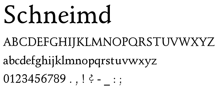 Schneimd font