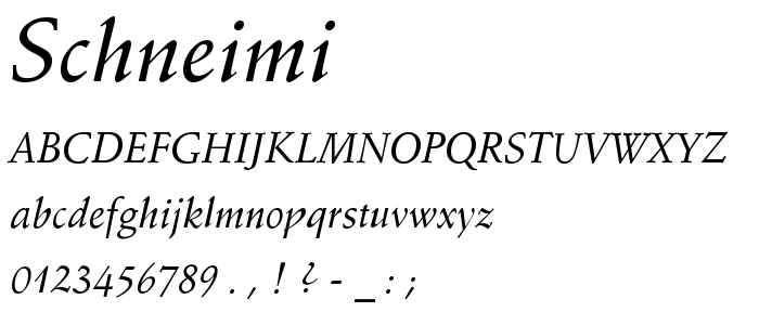 Schneimi font