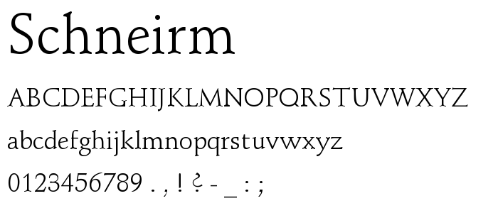 Schneirm font