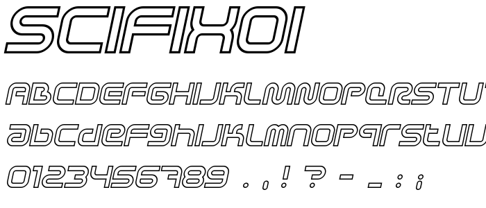 Scifixoi font