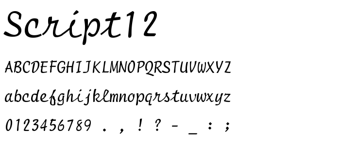 Script12 font
