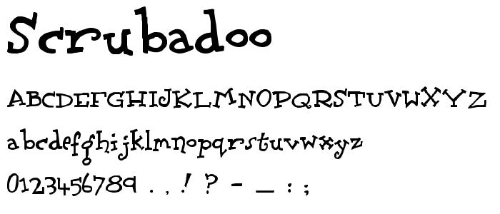 Scrubadoo font