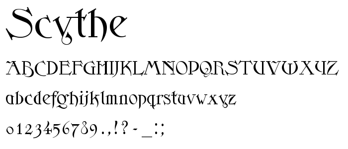 Scythe font