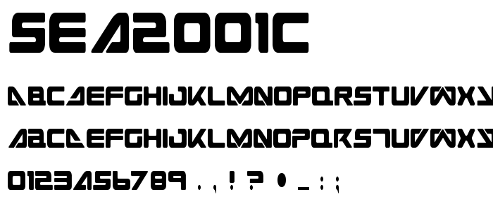 Sea2001c font