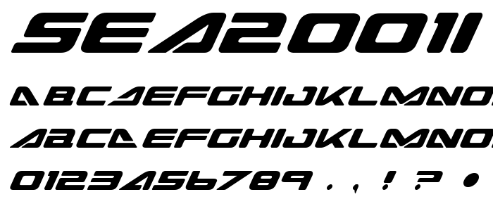 Sea2001i font