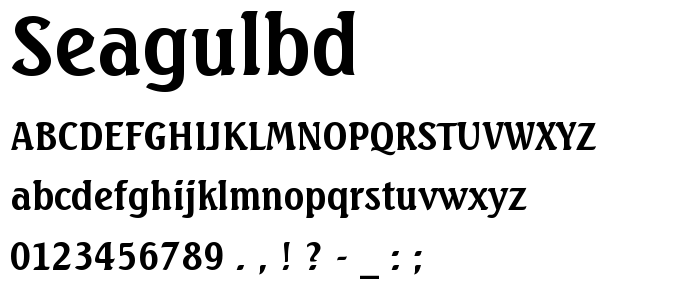 Seagulbd font