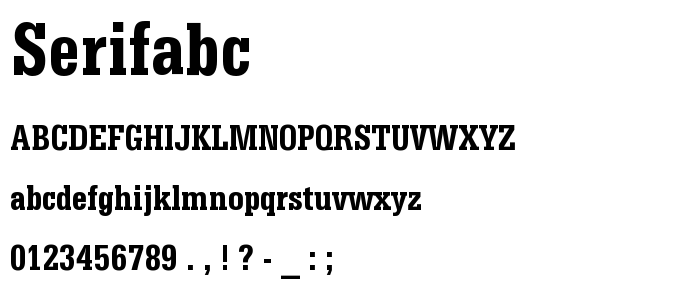 Serifabc font