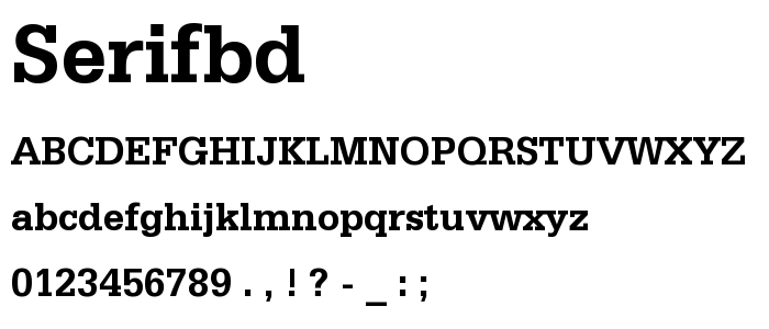 Serifbd font
