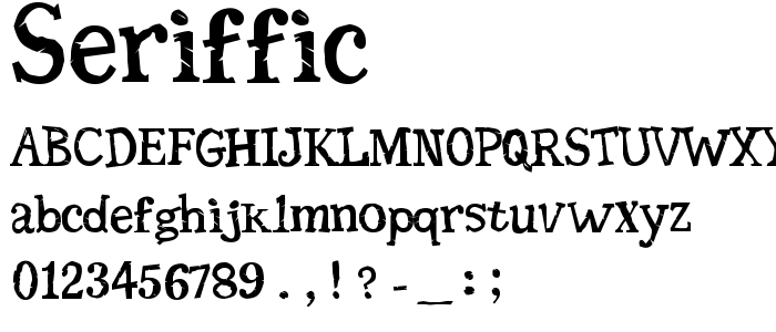 Seriffic font