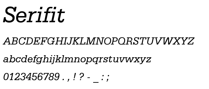 Serifit font