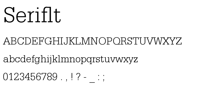 Seriflt font