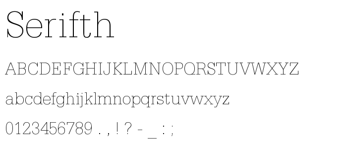 Serifth font