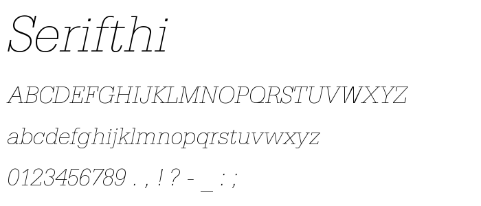 Serifthi font