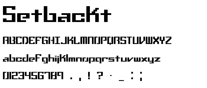 Setbackt font