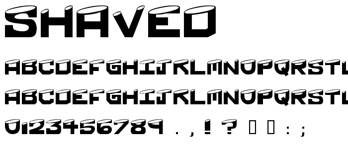 Shaved font