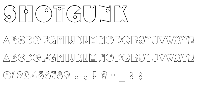 Shotgunk font