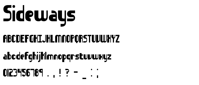 Sideways font