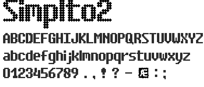 Simplto2 font