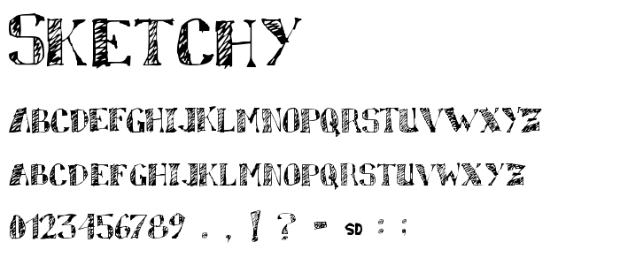 Sketchy font