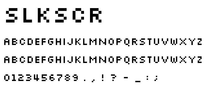 Slkscr font