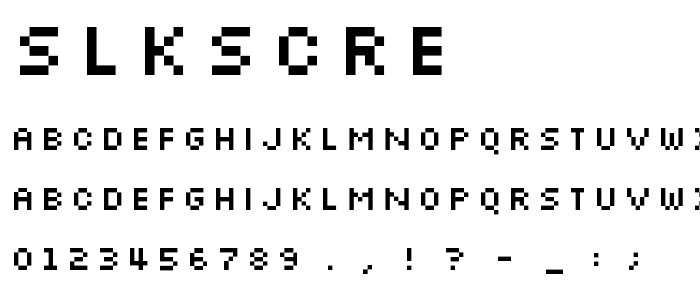 Slkscre font