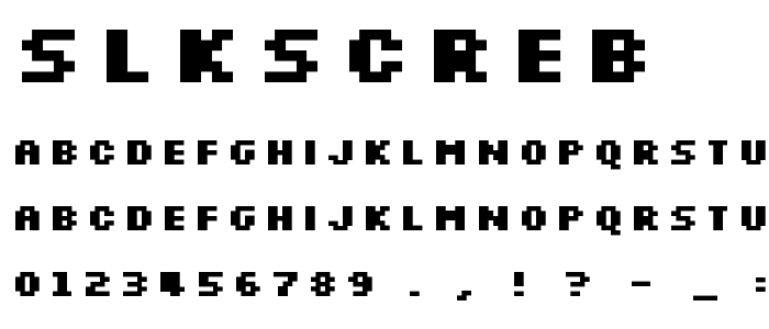 Slkscreb font