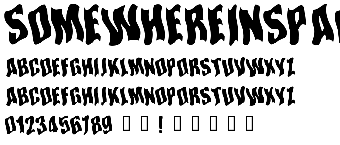 Somewhereinspace font