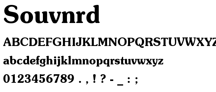 Souvnrd font