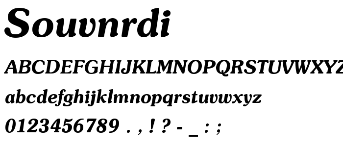 Souvnrdi font