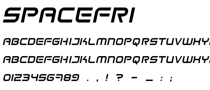 Spacefri font
