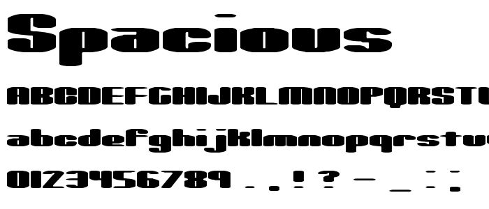 Spacious font